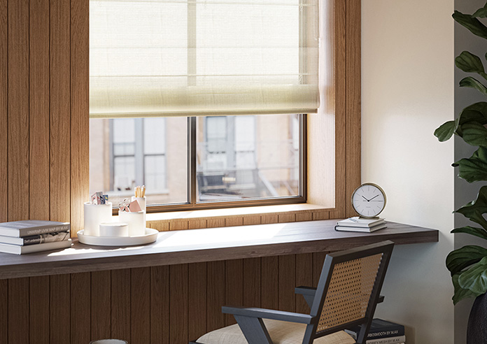 Catania Stripe Voile, Powder Cream - Roman Blind - Image 5